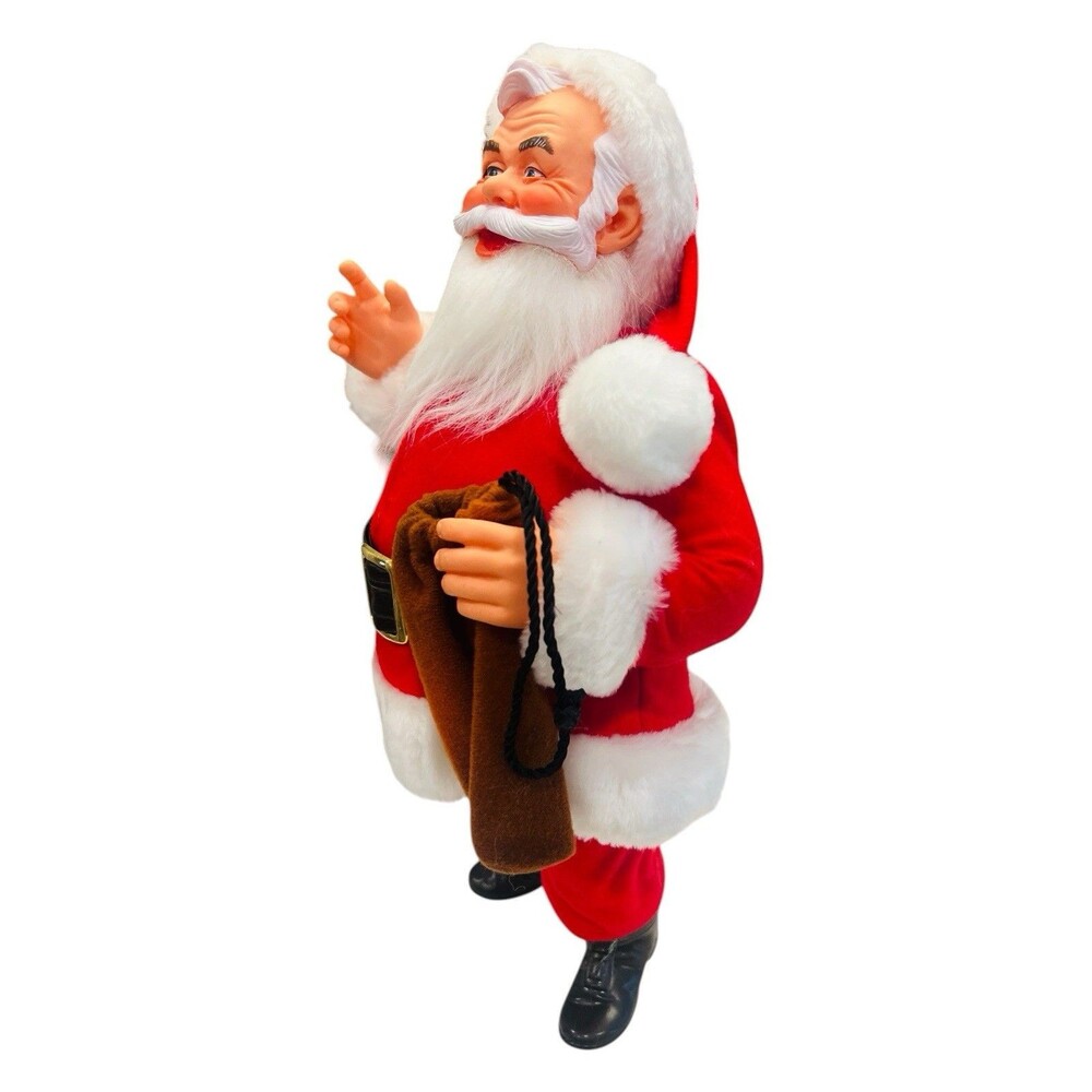 VTG 1984 Dakin Bob Robinson Coca-Cola Santa w/brown bag 15" Tall - Picture 2 of 4